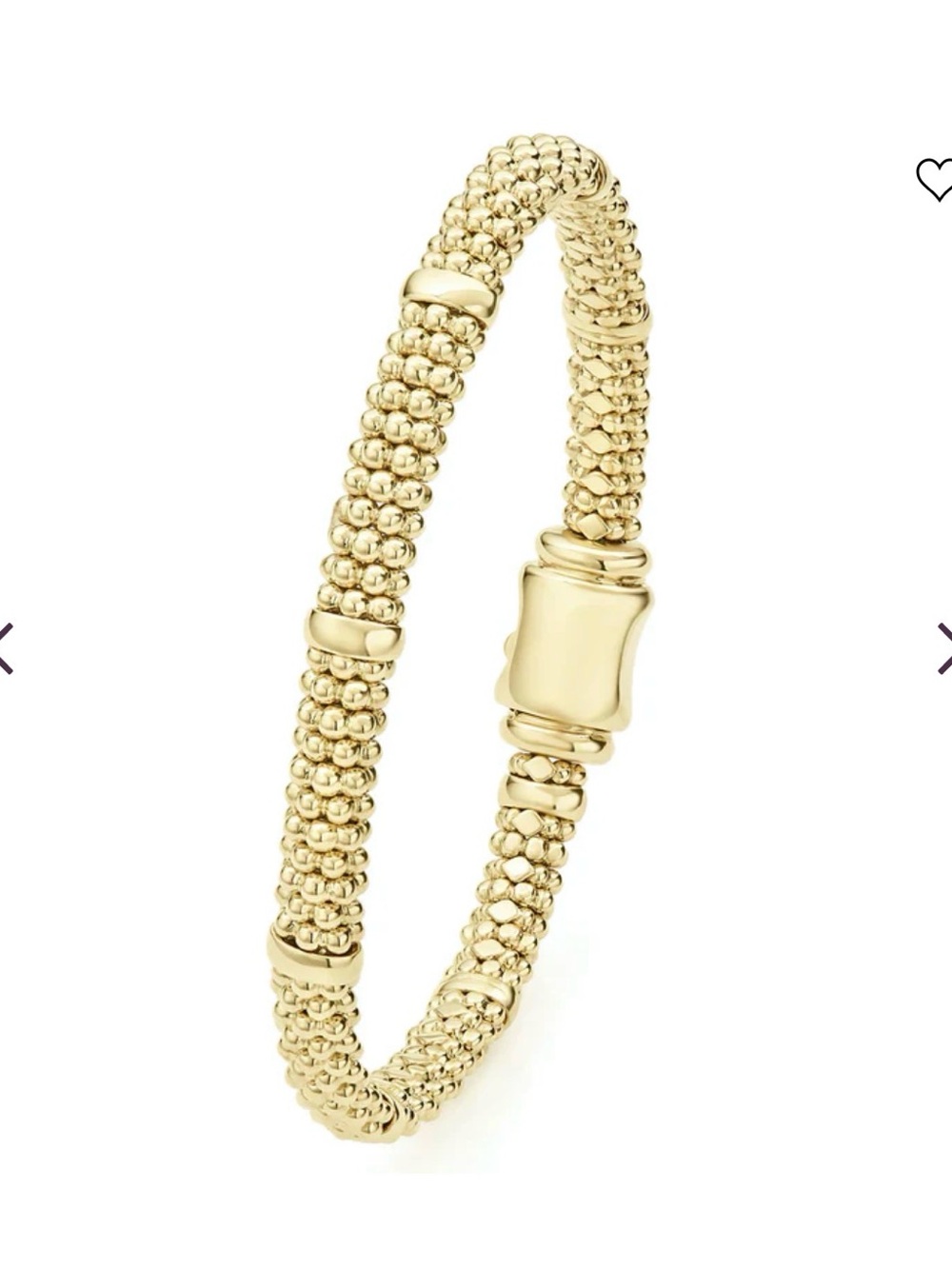 LAGOS 18k Gold Station Caviar Bracelet | Gold Small+